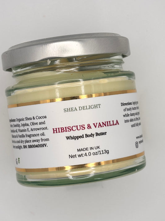 Hibiscus & Vanilla Whipped Body Butter (4oz/113g)
